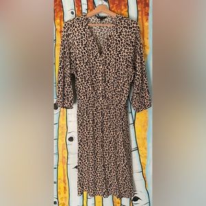 Banana Republic leopard print dress size large